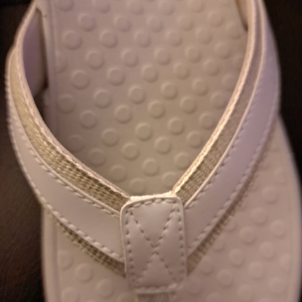 VIONIC flip flops SANDALS white TIDE ll metallic - Picture 5 of 8